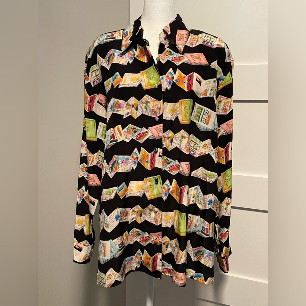 Corey B 100% Silk Postcard and Notebook Buttondown
